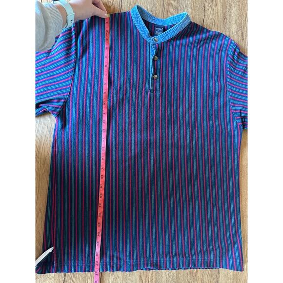 Lands' End Men's Vtg Stripped Button Long Sleeve Size Medium - Picture 5 of 5